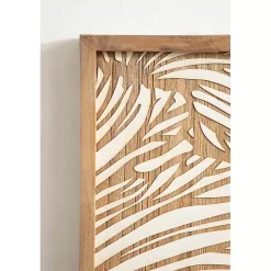 Kirklands Home Wall Plaques|White and Rustic Wood Botanical Wall Plaque