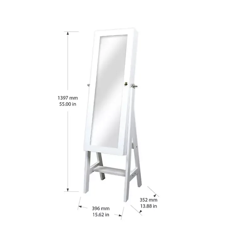Kirklands Home Full Length & Floor Mirrors|and Silver Wood Mirror Armoire White