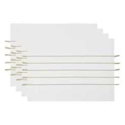 Kirklands Home Table Linens|and Stone Striped Placemats, Set of 4 White