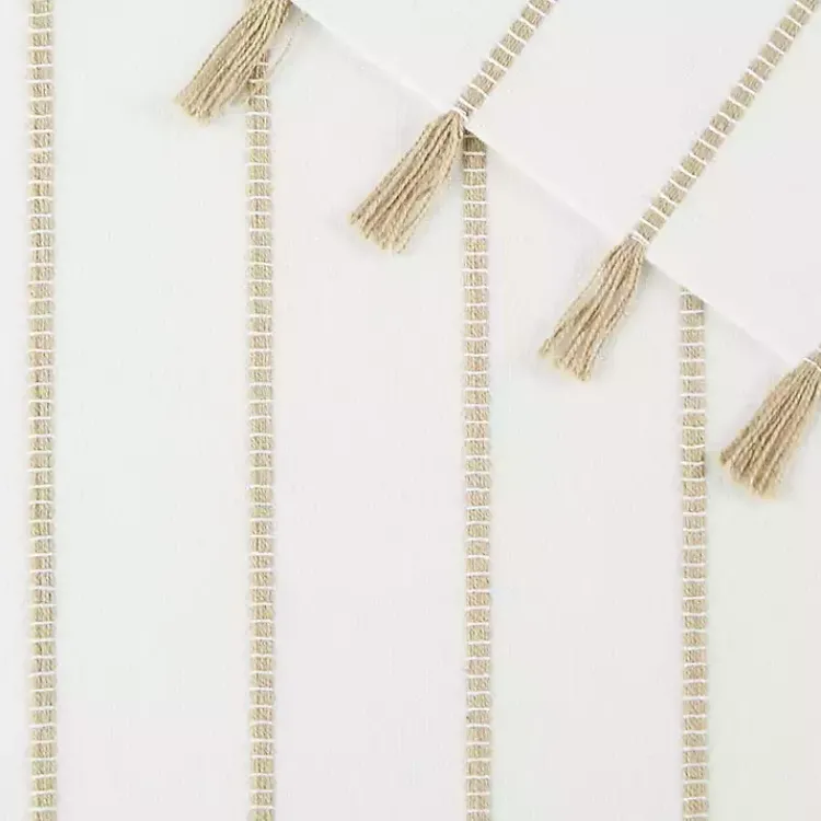 Kirklands Home Table Linens|and Stone Striped Placemats, Set of 4 White