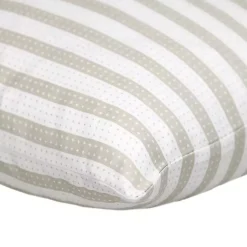 Discount White and Tan Dotted Stripes Pillow Pillows