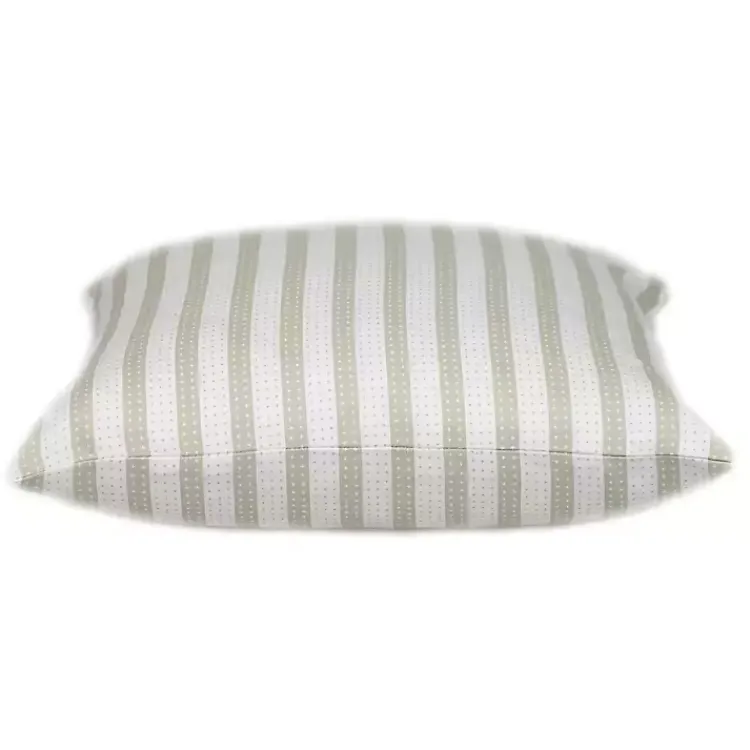 Discount White and Tan Dotted Stripes Pillow Pillows