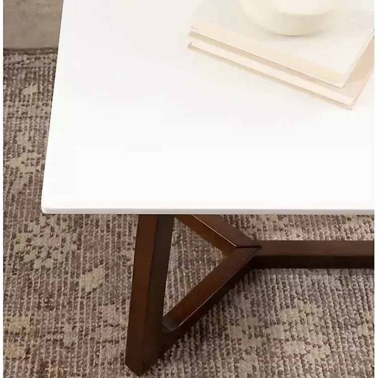 Kirklands Home Coffee Tables|and Walnut Olivia Coffee Table White