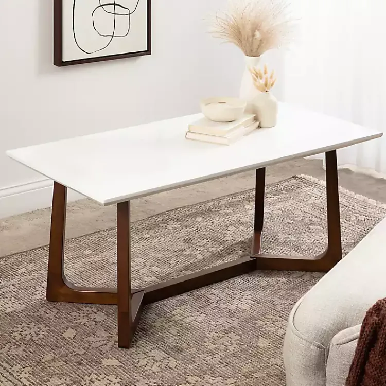 Kirklands Home Coffee Tables|and Walnut Olivia Coffee Table White