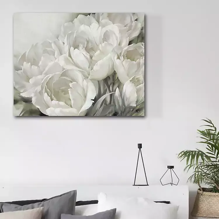 Kirklands Home Canvas Art|White Angelique Tulips Canvas Art Print, 40x30 in.