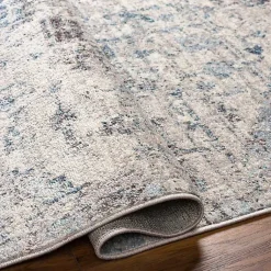 Kirklands Home Area Rugs|White Anita Distressed Area Rug, 7x10 Gray