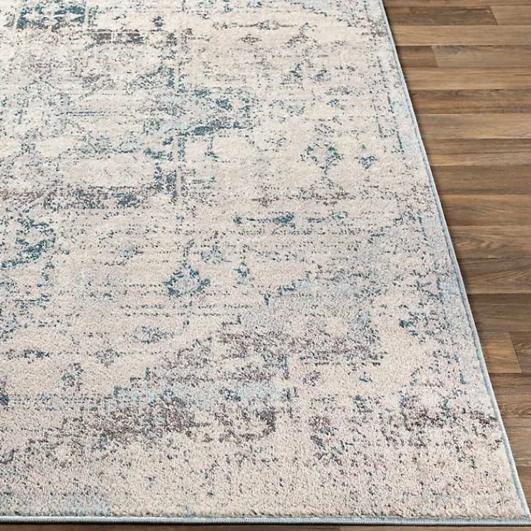 Kirklands Home Area Rugs|White Anita Distressed Area Rug, 7x10 Gray