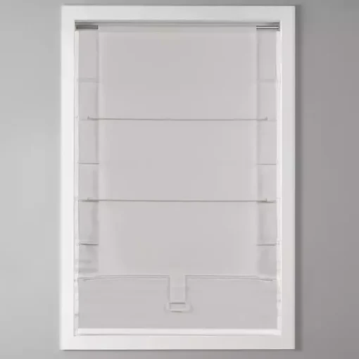 Kirklands Home Curtains & Drapes|Basketweave Cordless Roman Shade, 35 in. White