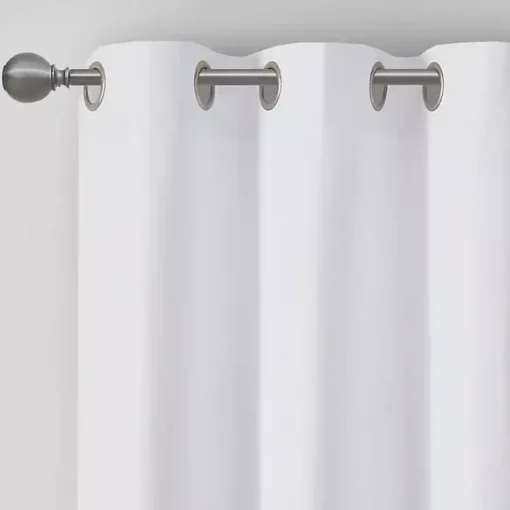 Kirklands Home Curtains & Drapes|Basketweave Curtain Panel Set, 84 in White