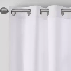 Kirklands Home Curtains & Drapes|Basketweave Curtain Panel Set, 84 in White