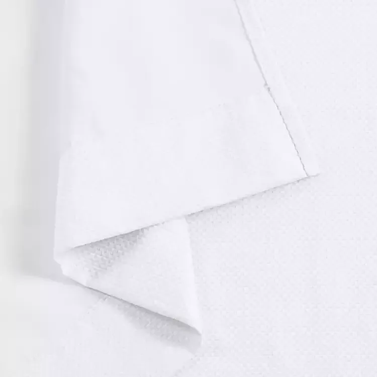Kirklands Home Curtains & Drapes|Basketweave Curtain Panel Set, 84 in White