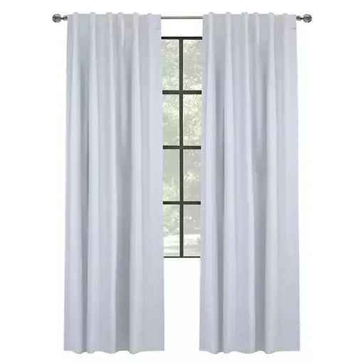 Kirklands Home Curtains & Drapes|Baxter Blackout Curtain Panel, 84 in. White
