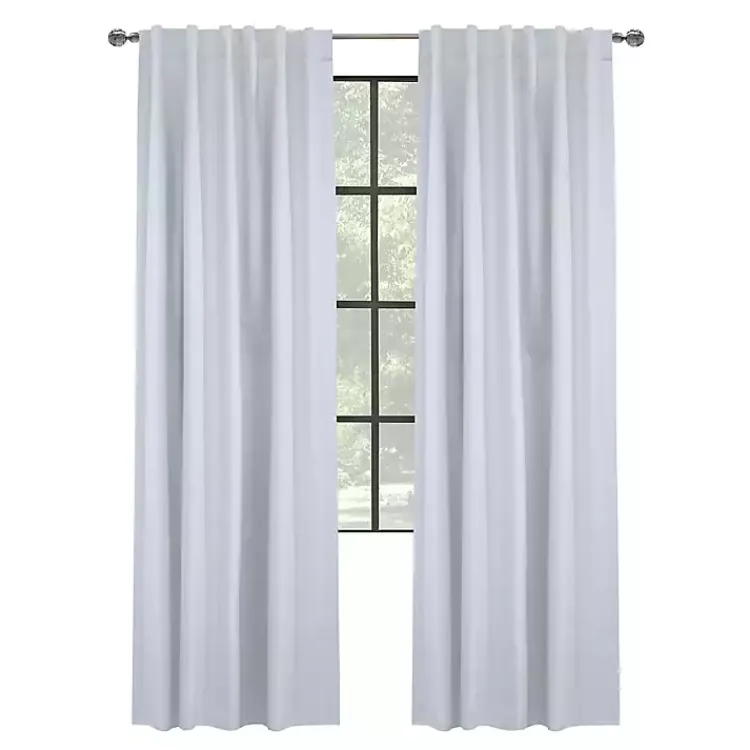 Kirklands Home Curtains & Drapes|Baxter Blackout Curtain Panel, 95 in. White