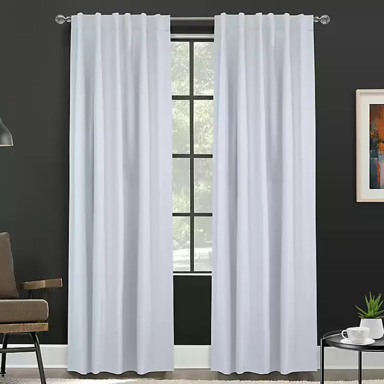 Kirklands Home Curtains & Drapes|Baxter Blackout Curtain Panel, 95 in. White