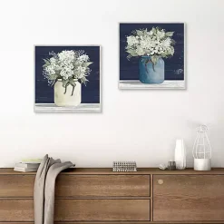 Kirklands Home Framed Art|White Blossom Bouquet 2-pc. Framed Wall Art Set