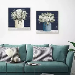 Kirklands Home Framed Art|White Blossom Bouquet 2-pc. Framed Wall Art Set
