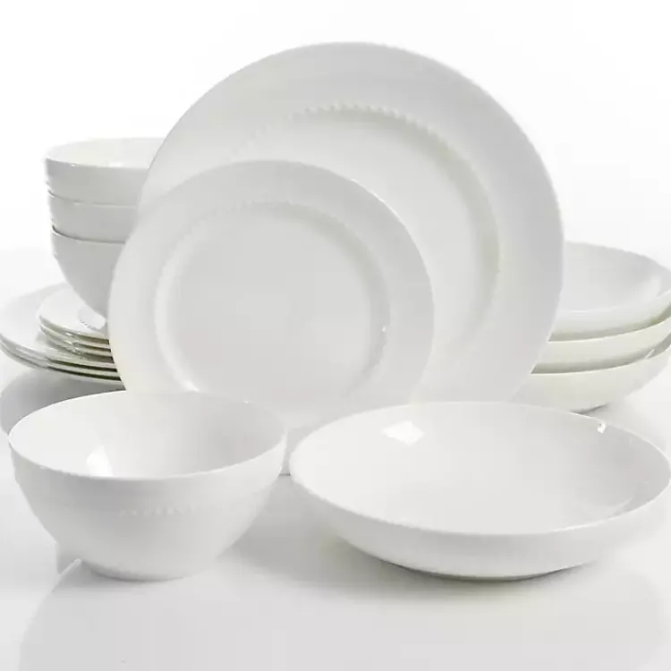 Kirklands Home Dinnerware|Bone China 16-pc. Dinnerware Set White
