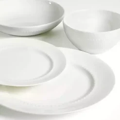 Kirklands Home Dinnerware|Bone China 16-pc. Dinnerware Set White