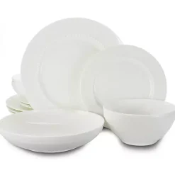 Kirklands Home Dinnerware|Bone China 16-pc. Dinnerware Set White