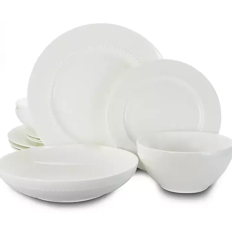 Kirklands Home Dinnerware|Bone China 16-pc. Dinnerware Set White