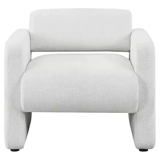 Kirklands Home Accent Chairs|Boucle Modern Accent Chair White