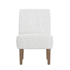 Kirklands Home Accent Chairs|Boucle Slipper Accent Chair White