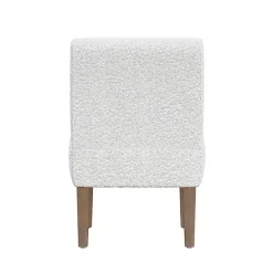 Kirklands Home Accent Chairs|Boucle Slipper Accent Chair White