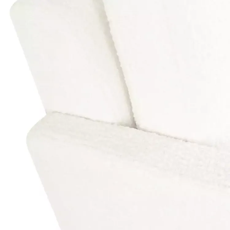 Kirklands Home Accent Chairs|Boucle Wood Frame Accent Chair White
