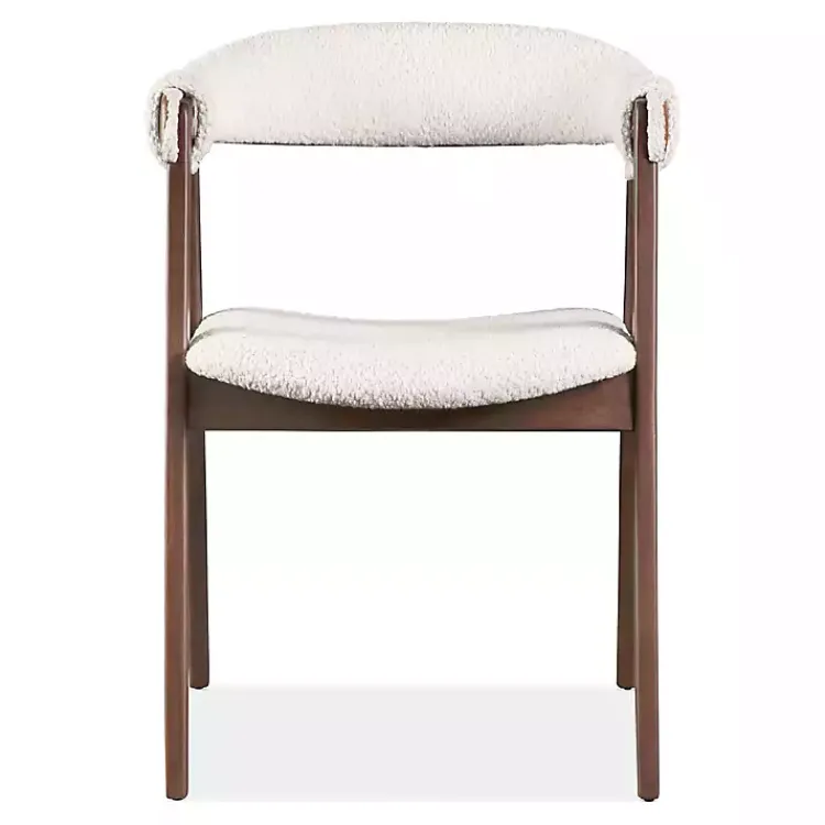 Kirklands Home Dining Chairs|Boucle Wood Penny Dining Chairs, Set of 2 White
