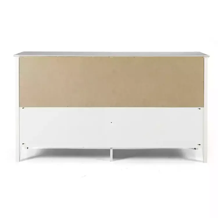 Kirklands Home Dressers & Chests|Brazilian Pine Wood 6-Drawer Dresser White