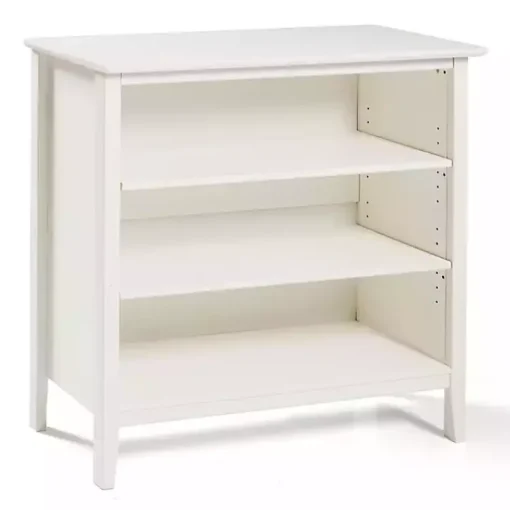 Kirklands Home Bookshelves|Brazilian Pine Wood Short Bookshelf White