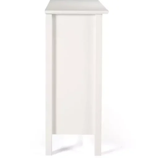 Kirklands Home Bookshelves|Brazilian Pine Wood Short Bookshelf White