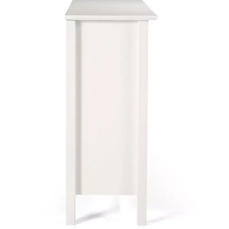 Kirklands Home Bookshelves|Brazilian Pine Wood Short Bookshelf White