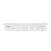 Kirklands Home Shelves|White Carved Floral Wall Shelf