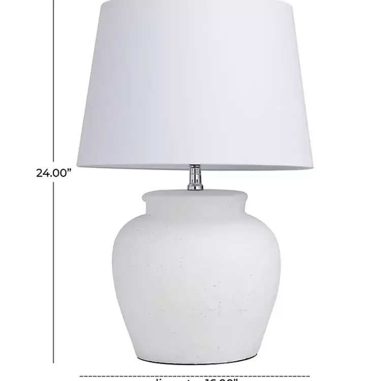 Kirklands Home Table Lamps|Cement Table Lamp White
