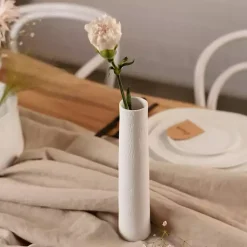 Discount Ceramic Flower Names Embossed Vase, 9 in. Vases