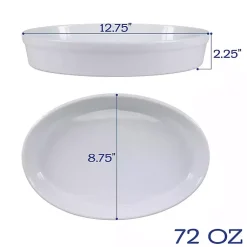Kirklands Home Bakeware & Cookware|Ceramic Oval Bakers, Set of 2 White
