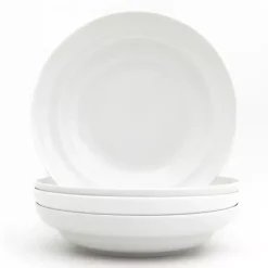 Kirklands Home Dinnerware|Ceramic Pasta Bowls, Set of 4 White