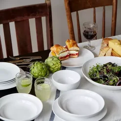 Kirklands Home Dinnerware|Ceramic Pasta Bowls, Set of 4 White