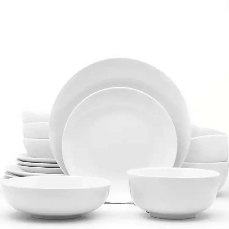 Kirklands Home Dinnerware|Ceramic 16-pc. Dinnerware Set White