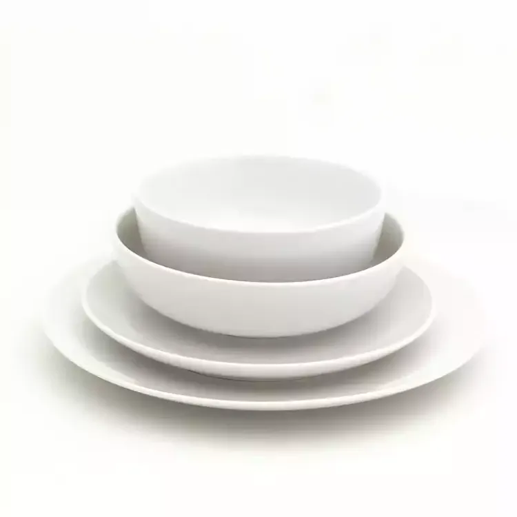 Kirklands Home Dinnerware|Ceramic 16-pc. Dinnerware Set White