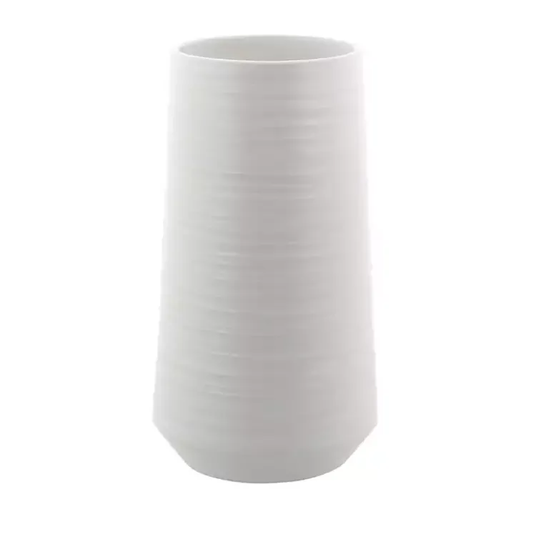 Hot Ceramic Ribbed Vase, 12 in. Vases