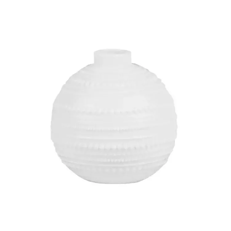 Hot Ceramic Round Textured Mini Vases, Set of 3 Vases