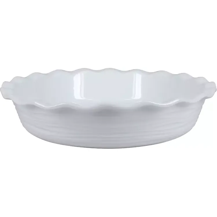 Kirklands Home Bakeware & Cookware|Ceramic Scalloped Pie Dish White