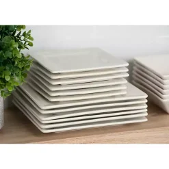 Kirklands Home Dinnerware|Ceramic Square 40-pc. Dinnerware Set White