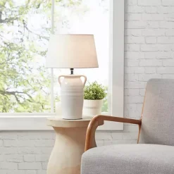 Kirklands Home Table Lamps|Ceramic Table Lamp with Handles White