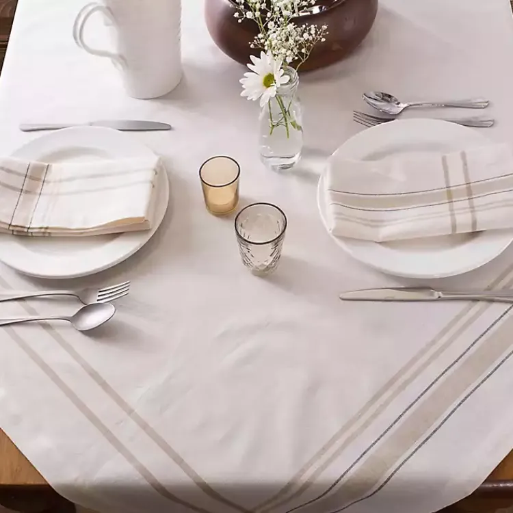Kirklands Home Table Linens|Chambray French Stripe Napkins, Set of 6 White