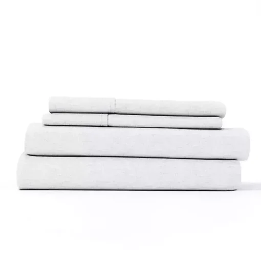 Kirklands Home Bed Sheets|Chambray 4-pc. California King Sheet Set White