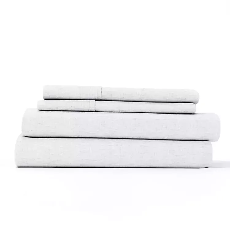 Kirklands Home Bed Sheets|Chambray 4-Pc. King Bed Sheet Set White