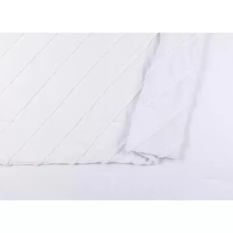 Kirklands Home Comforters|Chenille Line 3-pc. Full/Queen Comforter Set White